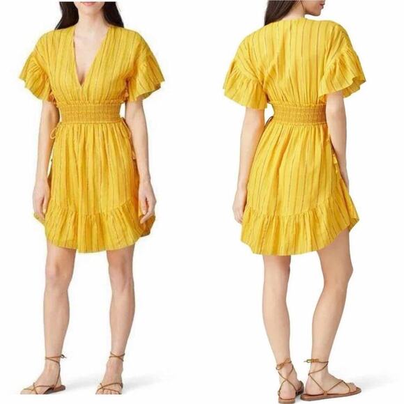 Saylor Adrianne Dress in Yellow Mini Sundress Size Small - Picture 10 of 10